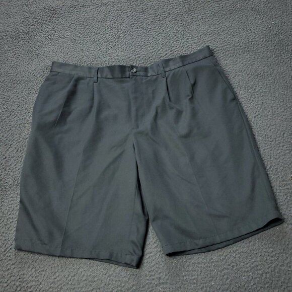 Dockers Shorts Mens 38 x10 Gray Pleated Polyester  Casual Golf Slack Adult - Picture 1 of 8
